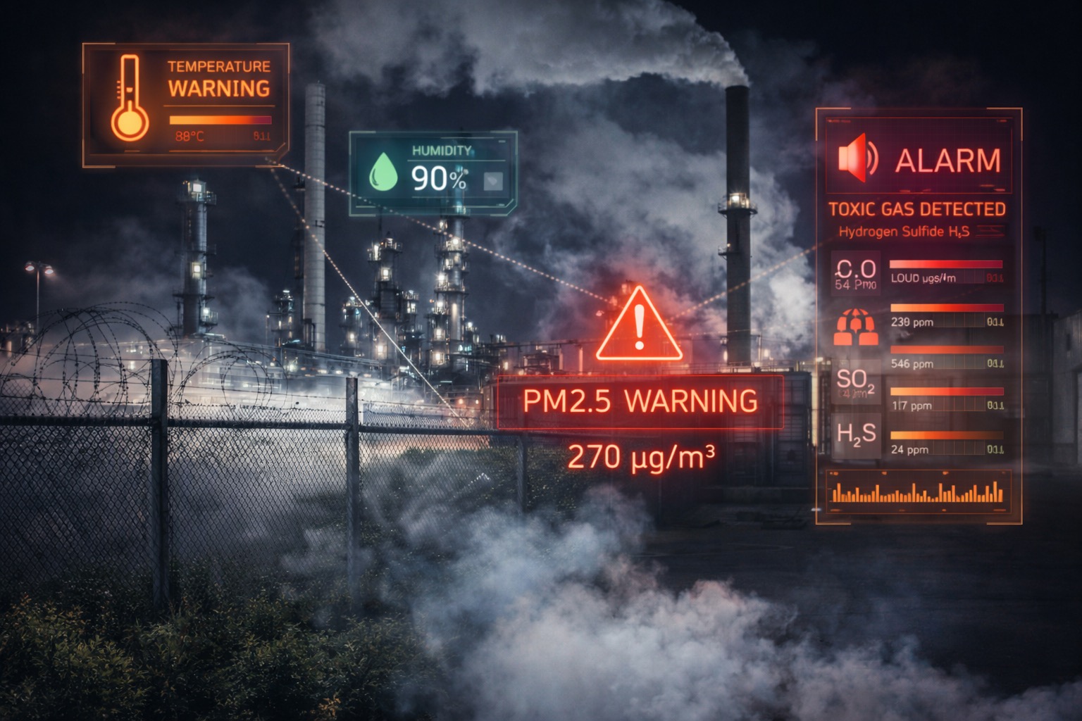 Environmental monitoring sensors