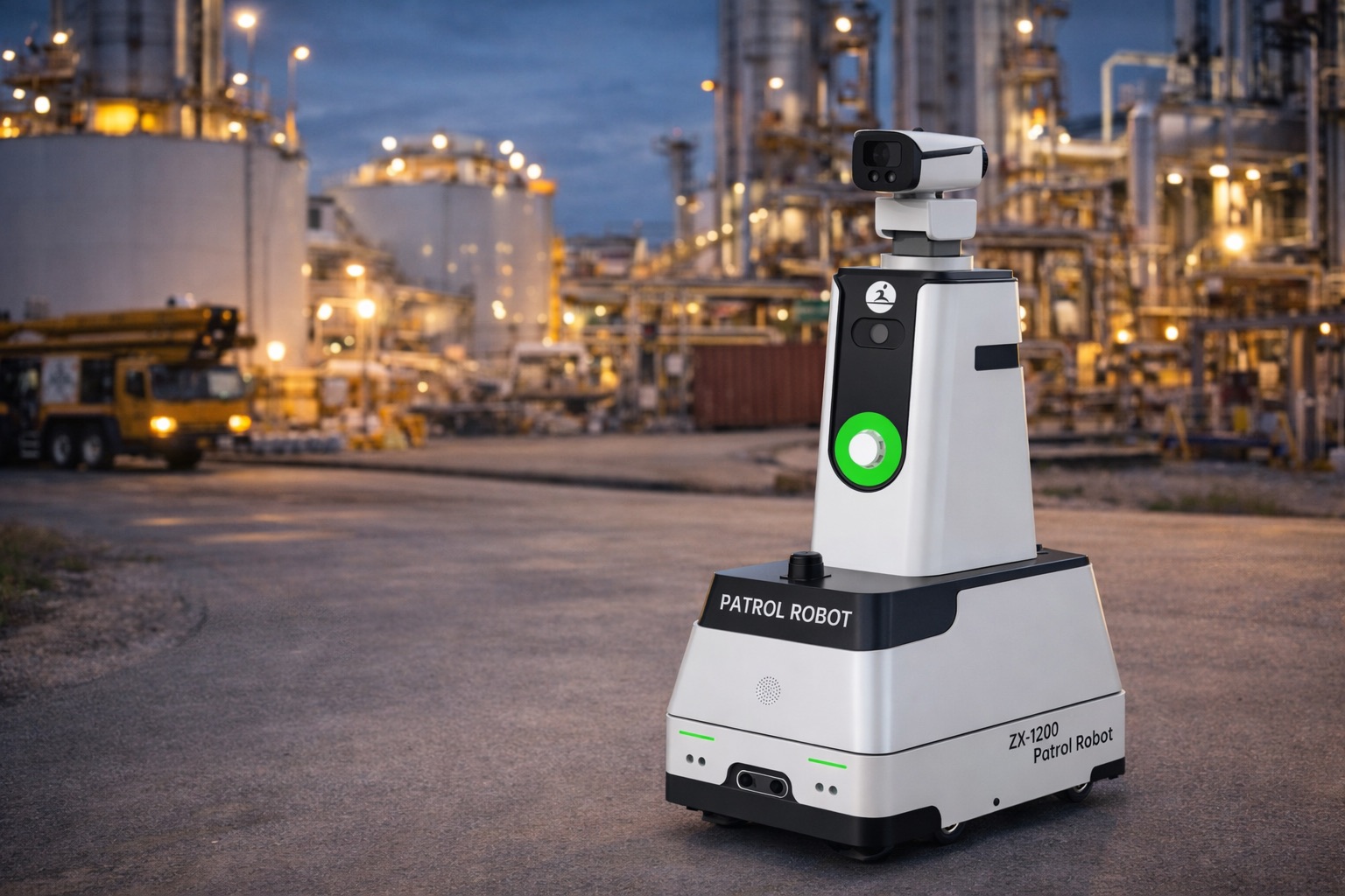 Autonomous perimeter patrol at an industrial site